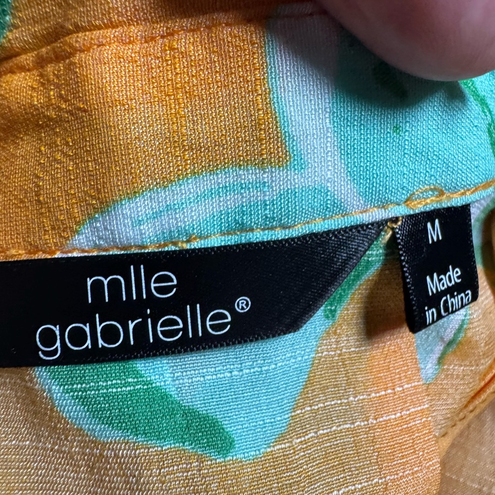 Mlle Gabrielle Orange and Green Floral Dress - Picture 2 of 7